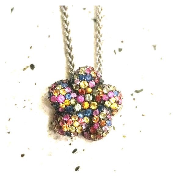 Effy Jewelry - EFFY sapphire necklace - rare flower pendant